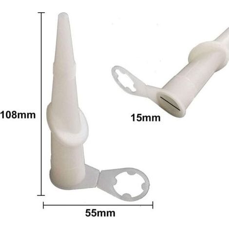 Embouts de Calfeutrage Flexibles en Silicone 10 Pièces 360° Rotatifs 45° Coudés pour Angles Difficiles Accès Kit d'Outils Calfeutrage Maison Salle de Bain