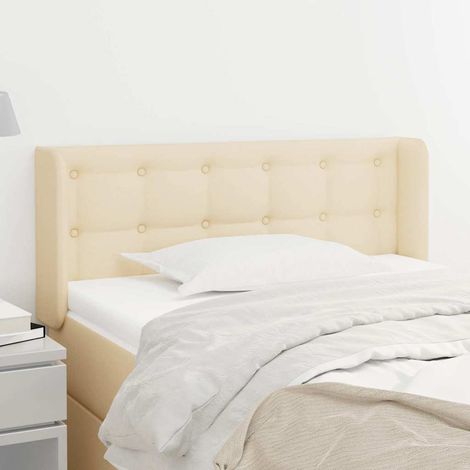 vidaXL Cabecero de tela color crema 103x16x78/88 cm (1/5)