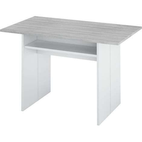 Mesa consola Tavolo desplegable blanco y cemento (1/4)