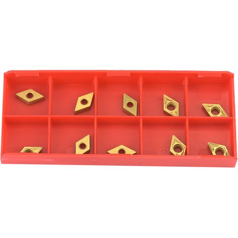10 Stück DCMT070204 US735 DCMT21.51 CNC-beschichtete Hartmetall-Wendeschneidplatten für Drehmaschinen mit Schraubenschlüssel (1/5)