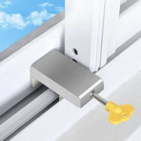 (1pcs) Serrure de fenêtre coulissante, serrure de fenêtre coulissante avec clé, serrure de porte coulissante réglable, sécurité de fenêtre, serrure de fenêtre pour la sécurité des enfants et des bébés (1/4)