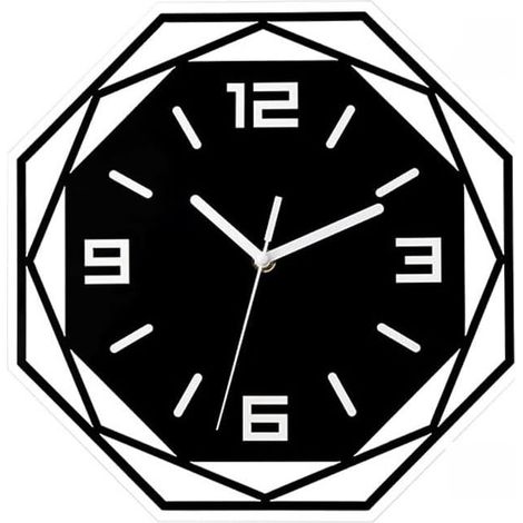 Horloge Murale - Cadran Acrylique - Silencieuse Sans Tictac - Pour Salon Chambre Cuisine Bureau - Diamètre 30 Cm - Blanc (1/5)