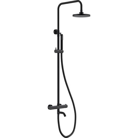 Ensemble de douche VEO I noir à montage en surface avec thermostat Besco (1/2)
