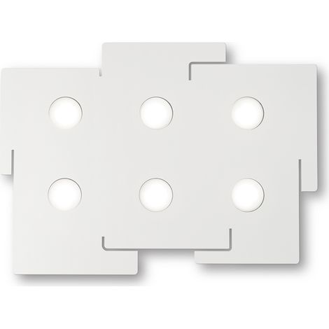 Plafoniera Moderna Totem Metallo Bianco 6 Luci Gx53 9W 3000K Luce Calda (1/3)