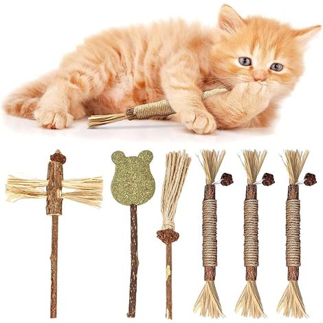 Catnip Sticks Chew Sticks for Cats Indoor Cat Toy Dental Care Teeth Cleaning Stress Release (1/5)