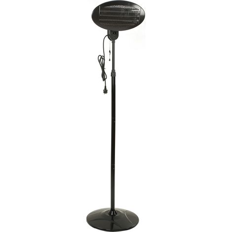 Terrassenheizstrahler 650 W, 1300 W, 2000 W, IPX4 wasserdicht, höhenverstellbar (45° neigbar), geräuschlos, EU-Stecker 220–240 V (1/5)