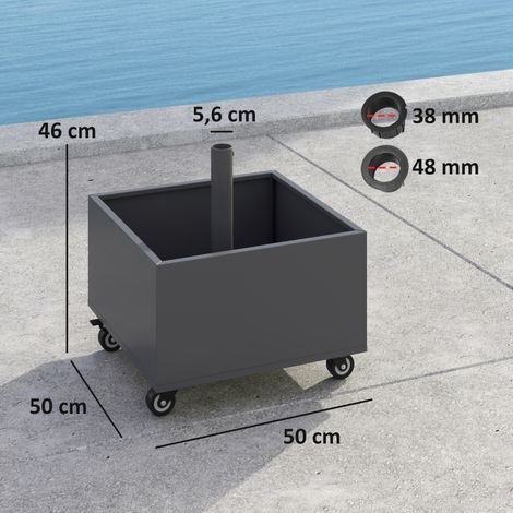 Table pliante de cuisine extensible salle à manger sur roulettes jusqu'à 6 personnes étagère intégrée, 6 roues, Gris (1/5)