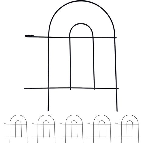Metall-Garteneinfassung, 6-teilig, klassisches Bogendesign