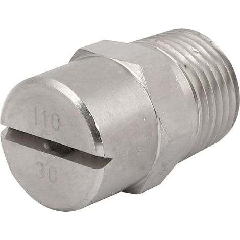 sourcing map Embout de pulvérisation plat en acier inoxydable 3,6 mm diamètre 110 degrés 1/2 BSP