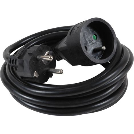 DEBFLEX - PROLONGATEUR 2P+T 16A 3G1,5 MM² HO5VV-F 3M NOIR - 335243