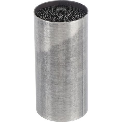 Pot d'Échappement Moto Catalyseur Acier Inoxydable Avant Milieu Silencieux Catalytique Universel pour Motocyclette 48x100mm/1.88x3.93in (1/5)