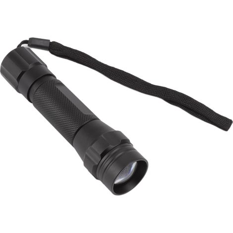 Verstellbare Zoom-LED-Taschenlampe aus Aluminiumlegierung, batteriebetrieben, weißes Licht für Camping, Angeln und Reparaturen (1/5)