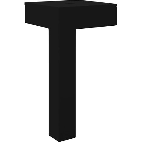 Set di 2 piedi di supporto moderni design pulito versatili 57 x 57 x 100 mm in ferro nero 020051987