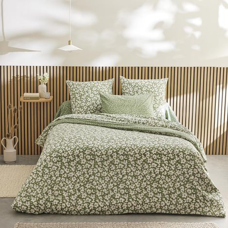 Housse de Couette imprimée en Lyocell, 260 x 240cm, Vert Kaki (1/3)