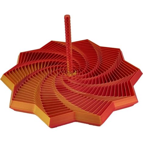 Étoile Sensorielle Anti-Stress Imprimée 3D - Modèle Spirale Tournoyante Colorée avec Poignée, Forme Étoile pour Relaxation (1/5)
