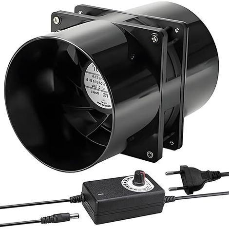 100mm Tubular Fan with Cruise Control Heat Resistant Silent Kitchen Toilet Greenhouse Garage Air Flow (1/5)