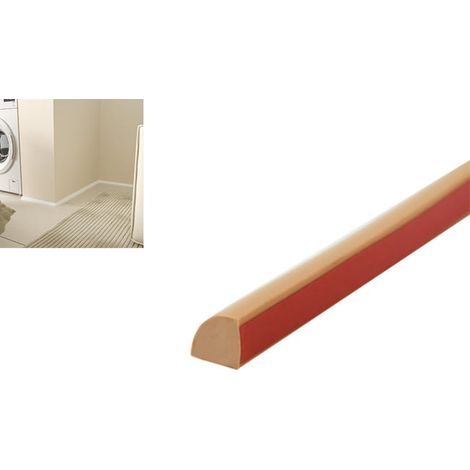 Self-adhesive corner protectors, flexible decorative strips for tiles and walls, 2 meters, brown. (1/5)