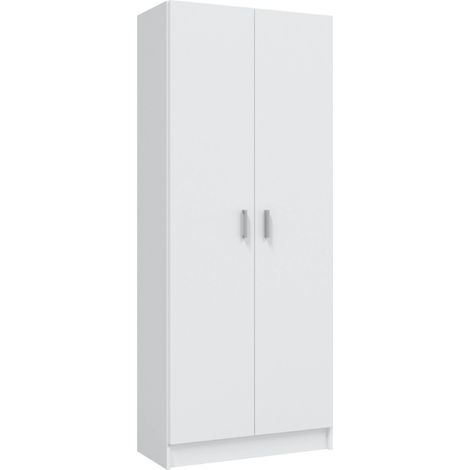 Armario multiusos 2 puertas escobero blanco