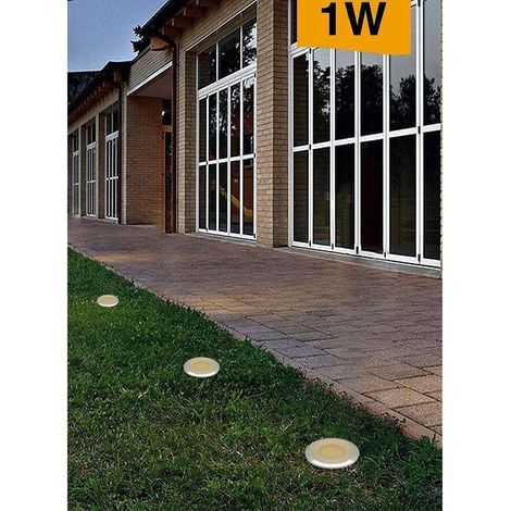 TRADE SHOP - Faretto Incasso Segnapasso 12v 1 Watt Luce 6500k 3000k 4000k Verde Blu Ip68 Es41 - -Bianco Naturale      -