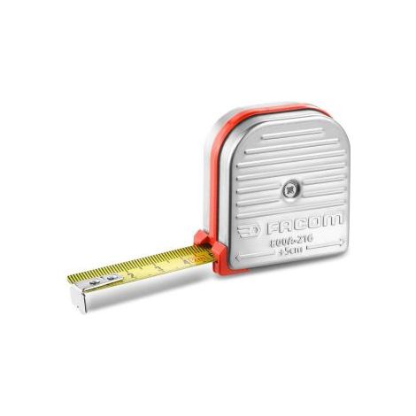 Facom – Mètre déroulant 2m – Lame de 13 mm – Impérial et métrique – Boîtier ouvert non