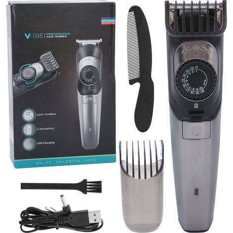 Kit de Coupe de Cheveux Sans Fil Professionnel pour Hommes - Tondeuse Barbe Rechargeable (1/5)