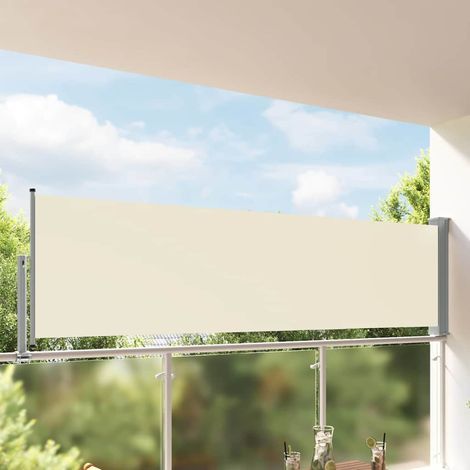Ausziehbare Seitenmarkise 100 x 300 cm Creme (1/5)