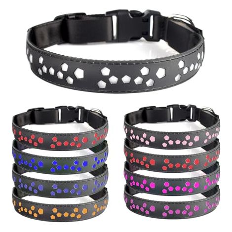 [NIEMALS VERWENDET] Hundehalsband Leuchtend, USB Aufladbar LED Leuchthalsband Hund, 8 Farben und 15 Wechselmodi Hundehalsband, Lumineszenz bei niedriger Temperatur, Verstellbare Hundehalsband - L (50-