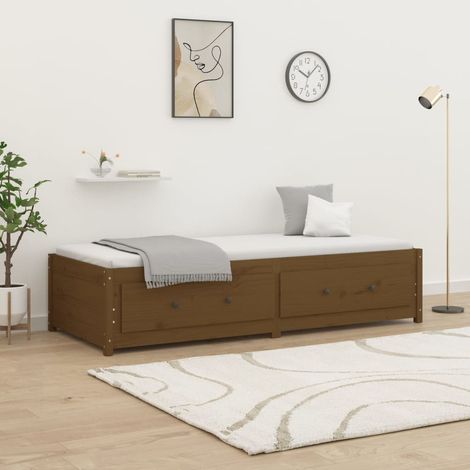 Tagesbett Honigbraun 90x200 cm Massivholz Kiefer (1/5)