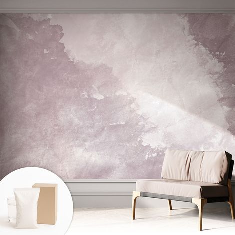 Tapete Vliestapete mit Kleber Wandtapete modern - Tapete mit Motiv - Tapete Schlafzimmer Violette Abstraktion 312x219 cm (1/5)