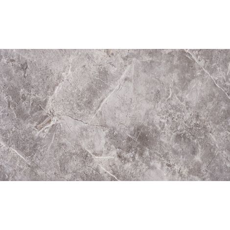 Panneau décoratif autocollant en PVC, aspect pierre gris foncé, 280 x 60 cm (1/2)