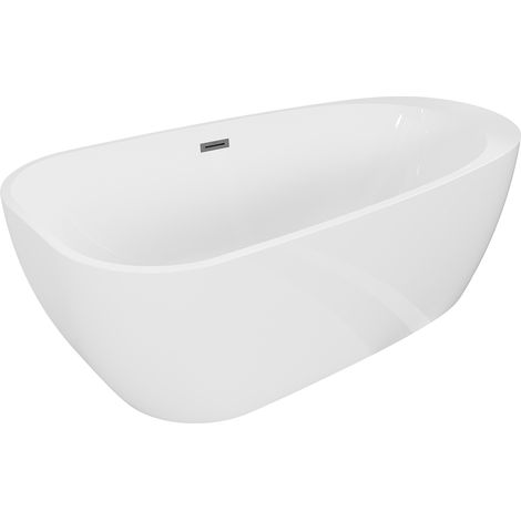 Mexen Giada bañera exenta 170 x 90 cm, blanco brillante, rebosadero metal de pistola - 52741709000-95 (1/3)