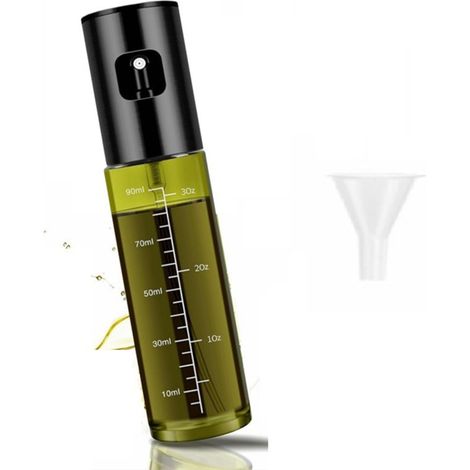 Pulverizador de aceite opaco con graduaciones, 100 ml, para freidora de aire, vinagre, aceite, verduras, pasteles, ensaladas, parrilla (100 ml)