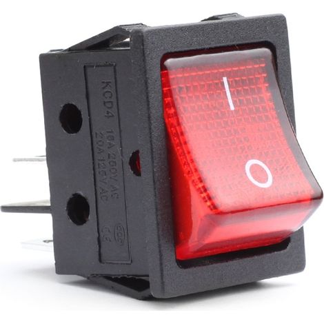 Interruttore rettangolare illuminato amio-02462 (1/2)