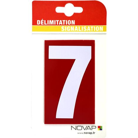 N°7 - 50x30mm Rouge/Blanc - 4358376