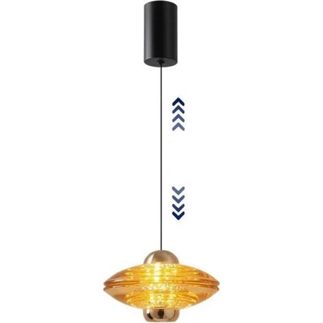 Lámpara colgante de altura regulable, lámpara colgante LED de lectura para mesita de noche, luz de techo colgante para el hogar (1/5)