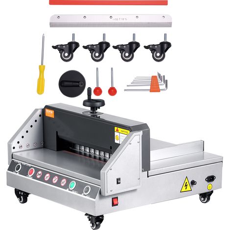 VEVOR Cortador de Papel Electrico, Guillotina de Papel, Anchura de Corte 0-330, Recortador de Cuero Electrico, Grosor de Corte de 40 mm, Máquina de Corte de Papel de Escritorio e Industrial