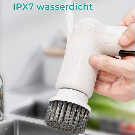 1 set. Color: see photo. Material: plastic. Electric cleaning brush, waterproof, portable, cordless, for dishes. (1/5)
