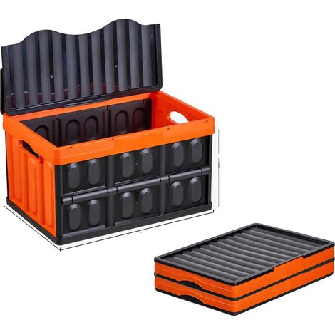 Bacs de rangement, design pliable, poignées ergonomiques, 45L (1/2)