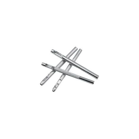 Lot de 4 poinçons creux en acier de 2,5 à 4 mm pour le cuir, pour montres, tissus, ceintures (1/4)