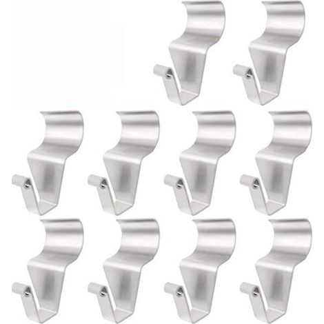 Befestigungshaken aus Edelstahl ohne Bohren – 10er-Pack, vinylbeschichtet, flach und extrem robust