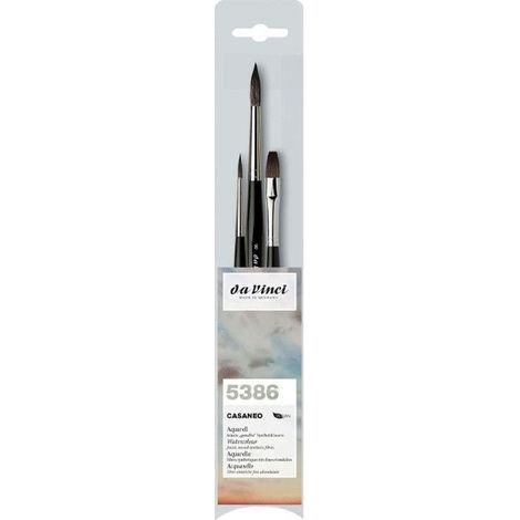 Pinceaux - Rond - Plat - Aquarelle - Tailles assorties - Da Vinci - Casaneo 5386 (1/2)