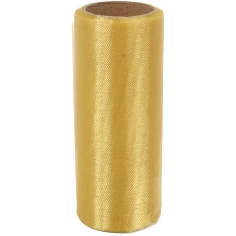 Organza doré pour décorations et compositions florales, largeur 12 cm, longueur 9 m (1/3)