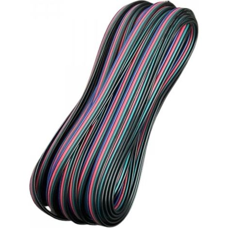 10 Metri Cavo Filo Elettrico Piattina Quadri Polare 4X0,25 mmq Cavo di Prolunga Per Striscia Led RGB