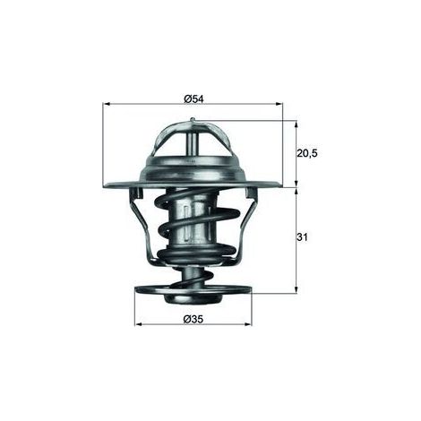 Thermostat, liquide de refroidissement MAHLE TX 13 92D OPEL 1338 038 1338028