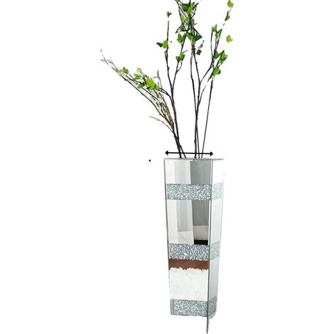 Vase de sol, design élégant, incrustations en cristal décoratives, L (1/2)