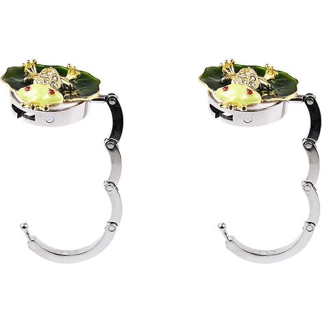 2 grüne und goldene froschförmige Handtaschenhaken (1/5)