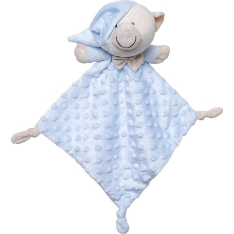Interbaby Doudou Neonato Orsetto — Peluche Dudu Regalo Nascita (Blu)
