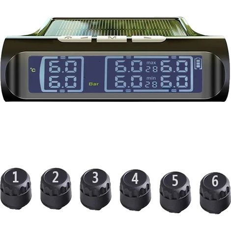 Moniteur de Pression des Pneus, Chargement Solaire, Capteurs Sans Fil, S01A 6 camion léger (1/2)