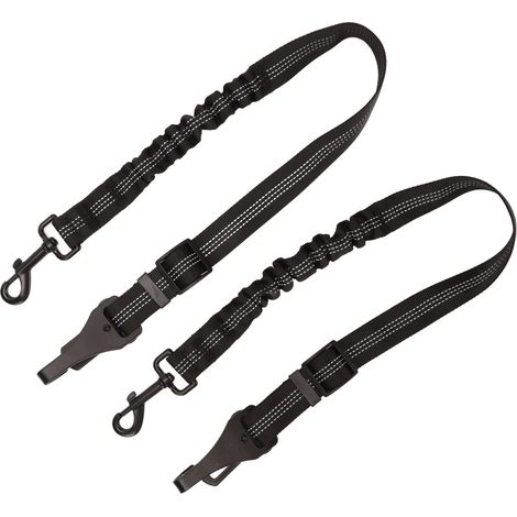 Lot de 2 ceintures de sécurité multifonctionnelles rétractables, réfléchissantes et réglables pour chiens de taille moyenne et grande. (1/5)