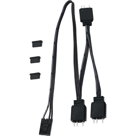Effizienter 5V 3-Pin Lüfterlichtkabeladapter, gewährleistet Kompatibilität mit Motherboard-Anschlüssen für Pirate HDLL120 Multicolor (Einer für drei) (1/5)